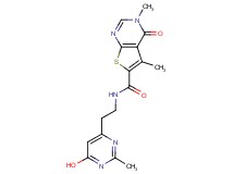 N-[2-(6-hydroxy-2-methylpyrimidin-4-yl)ethyl]-3,5-dimethyl-4-oxo-3,4-dihydrothieno[2,3-d]pyrimidine-6-carboxamide