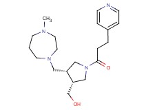 [(3R*,4R*)-4-[(4-methyl-1,4-diazepan-1-yl)methyl]-1-(3-pyridin-4-ylpropanoyl)pyrrolidin-3-yl]methanol