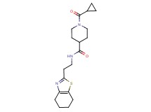 1-(cyclopropylcarbonyl)-N-[2-(4,5,6,7-tetrahydro-1,3-benzothiazol-2-yl)ethyl]-4-piperidinecarboxamide