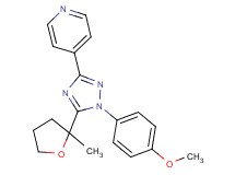 4-[1-(4-methoxyphenyl)-5-(2-methyltetrahydrofuran-2-yl)-1H-1,2,4-triazol-3-yl]pyridine