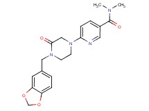 6-[4-(1,3-benzodioxol-5-ylmethyl)-3-oxo-1-piperazinyl]-N,N-dimethylnicotinamide