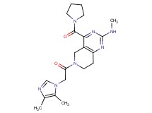 6-[(4,5-dimethyl-1H-imidazol-1-yl)acetyl]-N-methyl-4-(pyrrolidin-1-ylcarbonyl)-5,6,7,8-tetrahydropyrido[4,3-d]pyrimidin-2-amine