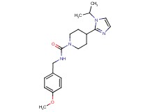 4-(1-isopropyl-1H-imidazol-2-yl)-N-(4-methoxybenzyl)-1-piperidinecarboxamide