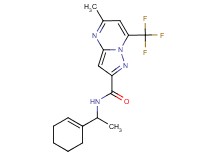 N-(1-cyclohex-1-en-1-ylethyl)-5-methyl-7-(trifluoromethyl)pyrazolo[1,5-a]pyrimidine-2-carboxamide