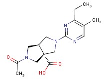 (3aR*,6aR*)-2-acetyl-5-(4-ethyl-5-methylpyrimidin-2-yl)hexahydropyrrolo[3,4-c]pyrrole-3a(1H)-carboxylic acid