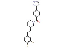 3-[2-(3,4-difluorophenyl)ethyl]-1-[4-(1H-pyrazol-3-yl)benzoyl]piperidine