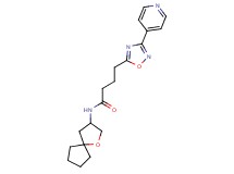 N-1-oxaspiro[4.4]non-3-yl-4-[3-(4-pyridinyl)-1,2,4-oxadiazol-5-yl]butanamide