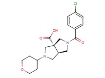 (3aR*,6aR*)-2-(4-chlorobenzoyl)-5-(tetrahydro-2H-pyran-4-yl)hexahydropyrrolo[3,4-c]pyrrole-3a(1H)-carboxylic acid