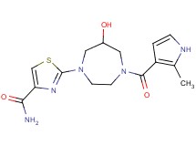 2-{6-hydroxy-4-[(2-methyl-1H-pyrrol-3-yl)carbonyl]-1,4-diazepan-1-yl}-1,3-thiazole-4-carboxamide