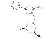 (2R*,6S*)-2,6-dimethyl-4-{[5-methyl-2-(3-thienyl)-1,3-oxazol-4-yl]methyl}morpholine