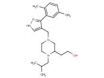 2-(4-{[3-(2,5-dimethylphenyl)-1H-pyrazol-4-yl]methyl}-1-isobutyl-2-piperazinyl)ethanol