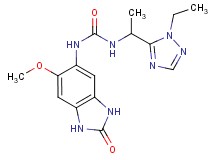 N-[1-(1-ethyl-1H-1,2,4-triazol-5-yl)ethyl]-N'-(6-methoxy-2-oxo-2,3-dihydro-1H-benzimidazol-5-yl)urea