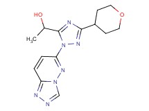 1-[3-(tetrahydro-2H-pyran-4-yl)-1-[1,2,4]triazolo[4,3-b]pyridazin-6-yl-1H-1,2,4-triazol-5-yl]ethanol