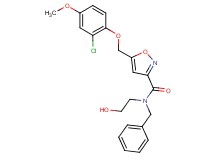 N-benzyl-5-[(2-chloro-4-methoxyphenoxy)methyl]-N-(2-hydroxyethyl)-3-isoxazolecarboxamide