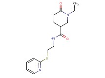 1-ethyl-6-oxo-N-[2-(2-pyridinylthio)ethyl]-3-piperidinecarboxamide