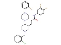 3-{(3S*,4R*)-1-(2-chlorobenzyl)-4-[4-(2-fluorophenyl)-1-piperazinyl]-3-piperidinyl}-N-(3,4-difluorophenyl)propanamide