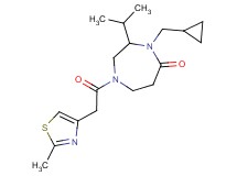 4-(cyclopropylmethyl)-3-isopropyl-1-[(2-methyl-1,3-thiazol-4-yl)acetyl]-1,4-diazepan-5-one