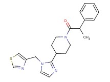 1-(2-phenylpropanoyl)-4-[1-(1,3-thiazol-4-ylmethyl)-1H-imidazol-2-yl]piperidine
