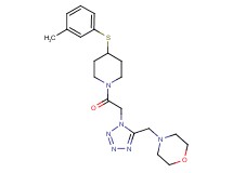 4-{[1-(2-{4-[(3-methylphenyl)thio]-1-piperidinyl}-2-oxoethyl)-1H-tetrazol-5-yl]methyl}morpholine
