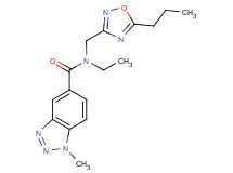 N-ethyl-1-methyl-N-[(5-propyl-1,2,4-oxadiazol-3-yl)methyl]-1H-1,2,3-benzotriazole-5-carboxamide