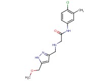 N-(4-chloro-3-methylphenyl)-2-({[5-(methoxymethyl)-1H-pyrazol-3-yl]methyl}amino)acetamide