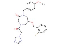 6-[(2-fluorobenzyl)oxy]-1-(4-methoxybenzyl)-4-(1H-1,2,4-triazol-1-ylacetyl)-1,4-diazepan-2-one