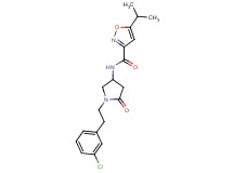 N-{1-[2-(3-chlorophenyl)ethyl]-5-oxopyrrolidin-3-yl}-5-isopropylisoxazole-3-carboxamide