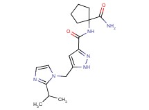 N-[1-(aminocarbonyl)cyclopentyl]-5-[(2-isopropyl-1H-imidazol-1-yl)methyl]-1H-pyrazole-3-carboxamide