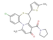 3-chloro-11-methyl-6-(5-methyl-2-thienyl)-8-(1-pyrrolidinylcarbonyl)-6,7-dihydro-9H-pyrido[2,1-d][1,5]benzothiazepin-9-one