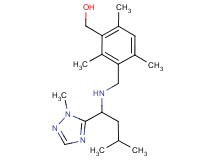 [2,4,6-trimethyl-3-({[3-methyl-1-(1-methyl-1H-1,2,4-triazol-5-yl)butyl]amino}methyl)phenyl]methanol
