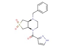 (4aR*,7aS*)-1-benzyl-4-(1H-pyrazol-3-ylcarbonyl)octahydrothieno[3,4-b]pyrazine 6,6-dioxide