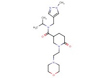 N-isopropyl-N-[(1-methyl-1H-pyrazol-4-yl)methyl]-1-[2-(4-morpholinyl)ethyl]-6-oxo-3-piperidinecarboxamide