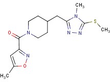 1-[(5-methylisoxazol-3-yl)carbonyl]-4-{[4-methyl-5-(methylthio)-4H-1,2,4-triazol-3-yl]methyl}piperidine