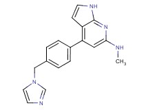 4-[4-(1H-imidazol-1-ylmethyl)phenyl]-N-methyl-1H-pyrrolo[2,3-b]pyridin-6-amine