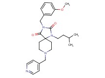 3-(3-methoxybenzyl)-1-(3-methylbutyl)-8-(4-pyridinylmethyl)-1,3,8-triazaspiro[4.5]decane-2,4-dione