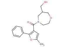[4-(5-methyl-2-phenyl-3-furoyl)-1,4-oxazepan-6-yl]methanol