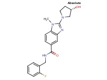 N-(2-fluorobenzyl)-2-[(3S)-3-hydroxy-1-pyrrolidinyl]-1-methyl-1H-benzimidazole-5-carboxamide