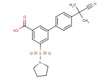4'-(1-cyano-1-methylethyl)-5-(pyrrolidin-1-ylsulfonyl)biphenyl-3-carboxylic acid