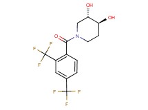 (3S*,4S*)-1-[2,4-bis(trifluoromethyl)benzoyl]piperidine-3,4-diol