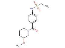 N-{4-[(3-methoxy-1-piperidinyl)carbonyl]phenyl}ethanesulfonamide