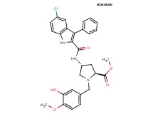 methyl (4R)-4-{[(5-chloro-3-phenyl-1H-indol-2-yl)carbonyl]amino}-1-(3-hydroxy-4-methoxybenzyl)-L-prolinate