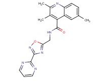 2,3,6-trimethyl-N-{[3-(2-pyrimidinyl)-1,2,4-oxadiazol-5-yl]methyl}-4-quinolinecarboxamide