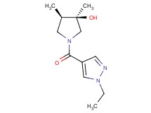 (3R*,4R*)-1-[(1-ethyl-1H-pyrazol-4-yl)carbonyl]-3,4-dimethyl-3-pyrrolidinol