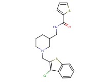 N-({1-[(3-chloro-1-benzothien-2-yl)methyl]-3-piperidinyl}methyl)-2-thiophenecarboxamide