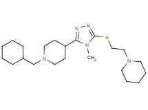 1-(cyclohexylmethyl)-4-(4-methyl-5-{[2-(1-piperidinyl)ethyl]thio}-4H-1,2,4-triazol-3-yl)piperidine