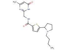 5-(1-butyl-2-pyrrolidinyl)-N-[(4-methyl-6-oxo-1,6-dihydro-2-pyrimidinyl)methyl]-2-thiophenecarboxamide