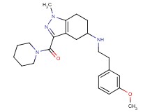 N-[2-(3-methoxyphenyl)ethyl]-1-methyl-3-(1-piperidinylcarbonyl)-4,5,6,7-tetrahydro-1H-indazol-5-amine