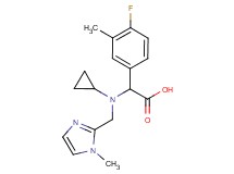 {cyclopropyl[(1-methyl-1H-imidazol-2-yl)methyl]amino}(4-fluoro-3-methylphenyl)acetic acid