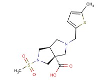 (3aR*,6aR*)-2-(methylsulfonyl)-5-[(5-methyl-2-thienyl)methyl]hexahydropyrrolo[3,4-c]pyrrole-3a(1H)-carboxylic acid