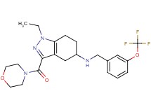1-ethyl-3-(4-morpholinylcarbonyl)-N-[3-(trifluoromethoxy)benzyl]-4,5,6,7-tetrahydro-1H-indazol-5-amine